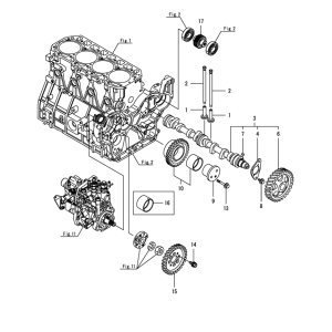 7. Trục cam và bánh răng dẫn động