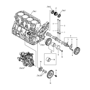 7. Trục cam và bánh răng dẫn động